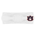 Creative Knitwear Auburn Tigers Infant Girls White Solid Hair Knot Headband Embroidered Logo - Size Newborn - 4T
