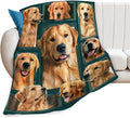 Tijuboni Golden Retriever Throw Blanket Dog Gifts for Girls Boys Women Men Kids Adults Soft Flannel Fleece Blanket for Couch Sofa Bed Home Decor 50"x60"