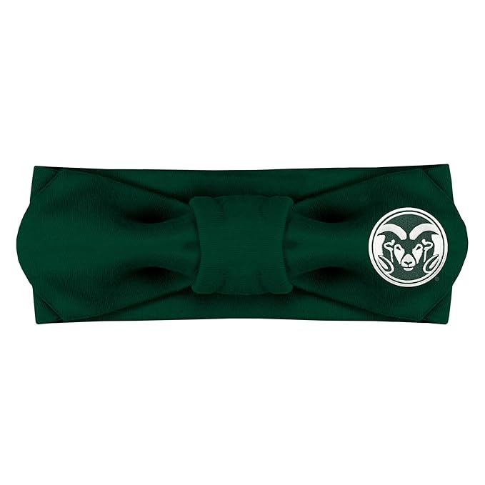 Creative Knitwear Colorado State Rams Infant Girls Hunter Solid Hair Knot Headband Embroidered Logo - Size Newborn - 4T