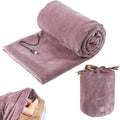 Portable Heated Blanket Throw - USB Charging Flannel Electric Blankets, Fast Heating Warming Winter Throw Blanket for Women, Machine Washable (Light Pink, 55X31 Inches)