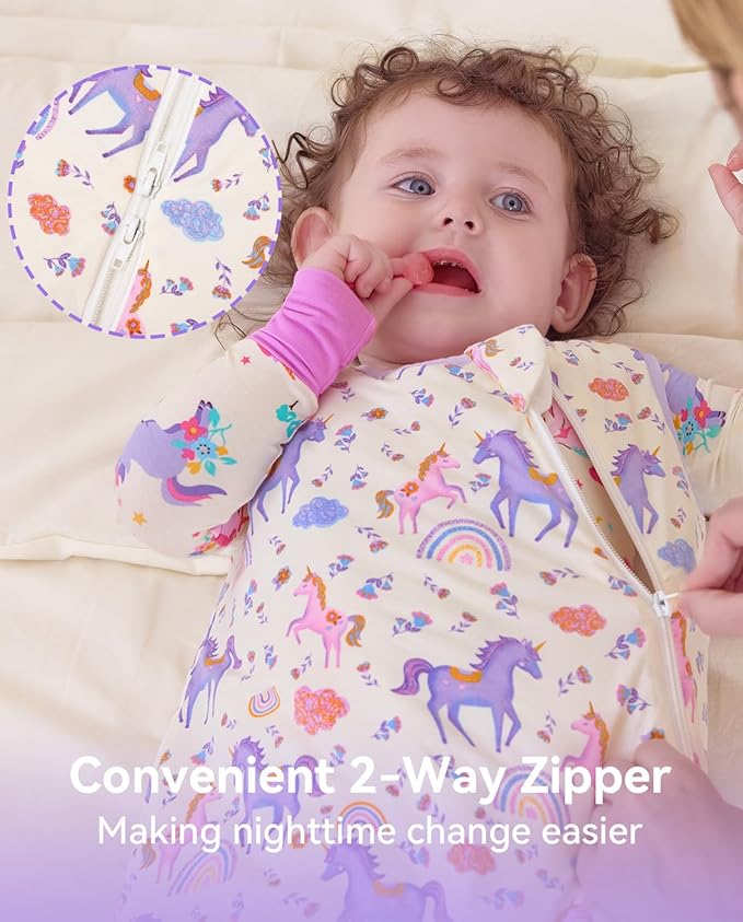 Rayon Made from Bamboo Viscose Sleep Sack 0-36 Months 1.0 Tog for Toddler and Baby sleepers 2-Way Zipper Newborn Sleep Sacks