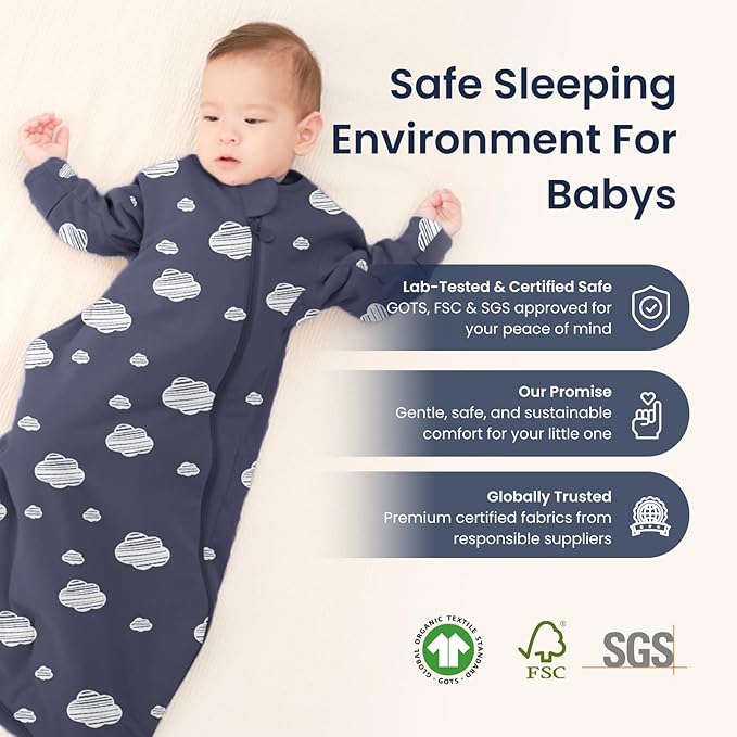 Unisex Sleeping Bag for Babies and Toddlers 3.5 Tog Sleep Sack, Baby Sleep Sack, One piece with sleeves, Gifts for Baby