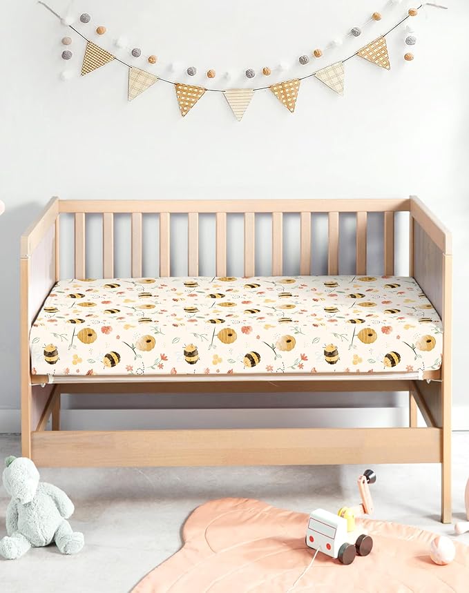 Crib Sheets for Boys and Girls, 2 Pack Fitted Baby Sheets for Standard Toddler Mattress 28" x 52", Soft Breathable Jersey Knit Baby Bedding (Jungle Journey)
