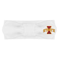 Creative Knitwear Iowa State Cyclones Infant Girls White Solid Hair Knot Headband Embroidered Logo - Size Newborn - 4T