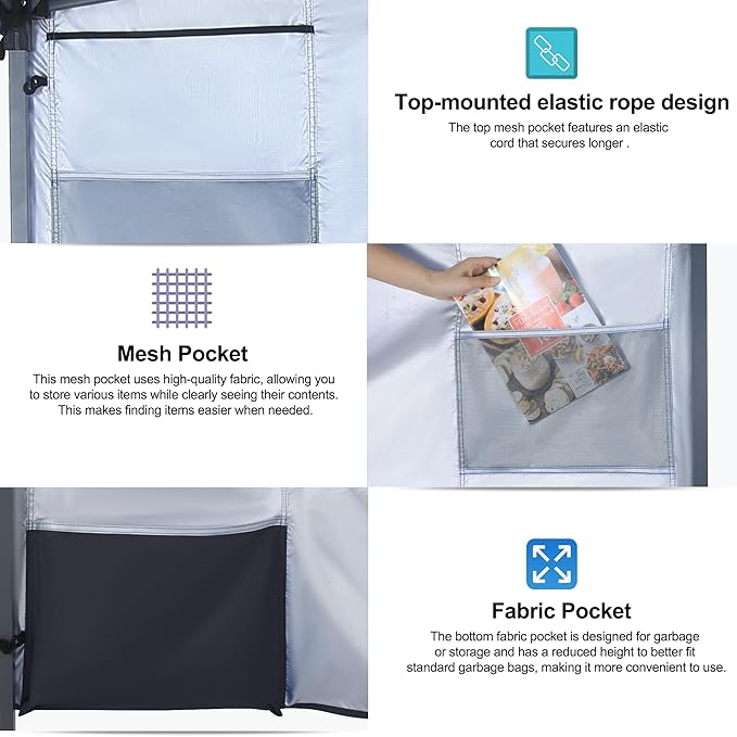 ABCCANOPY Pop Up Canopy with Sidewall,10x10 Outdoor Canopy Tent with Storage Sidewall for Commercial Events with 4 Weights (Black)