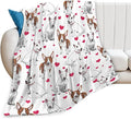 Tijuboni Bull Terrier Throw Blanket Dog Gifts for Girls Boys Women Men Kids Adults Soft Flannel Fleece Blanket for Couch Sofa Bed Home Decor 40"x50"