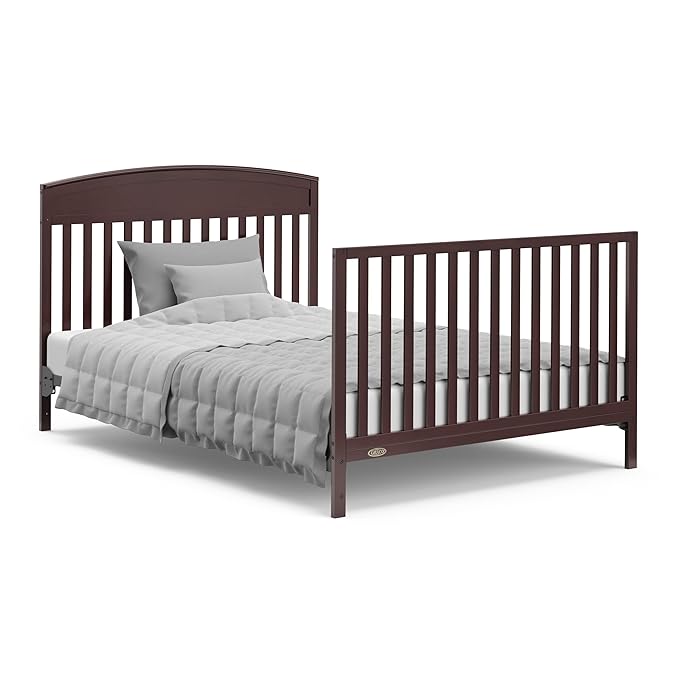 Graco Benton 5-in-1 Convertible Crib with Drawer (Espresso) - Converts from Baby Crib to Toddler Bed, Daybed and Full-Size Bed, Fits Standard Full-Size Crib Mattress, Adjustable Mattress Support Base