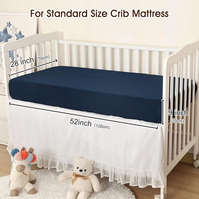 PHF 3 Pack Soft Shark Crib Sheets Fitted, Comfy Breathable Baby Sheets for Boys, 28x52 Inches Fits Standard Crib and Toddler Mattresses, Shark
