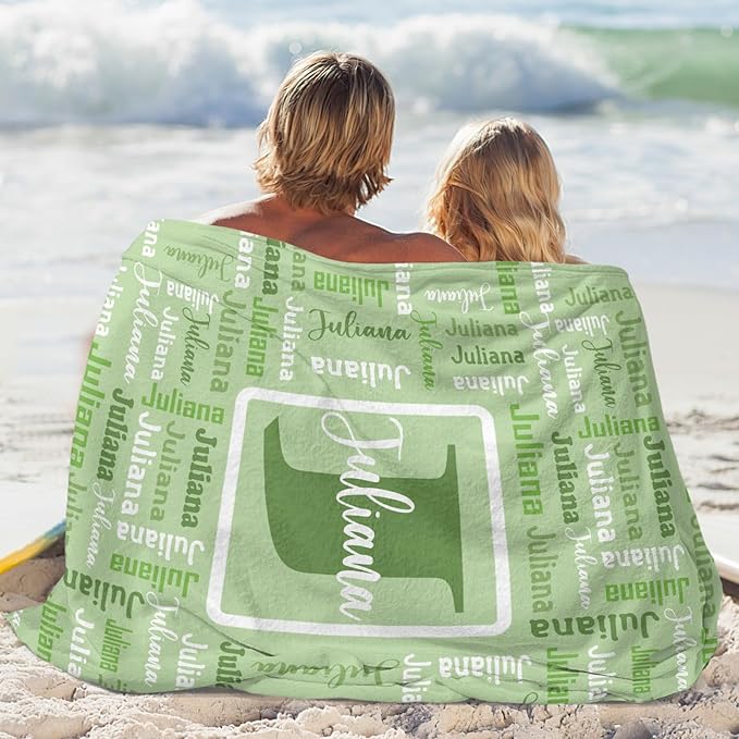 Dr.TOUGH Name Blanket Personalized Blanket for Adult Kids Flannel Customized Personalized Blankets and Throws