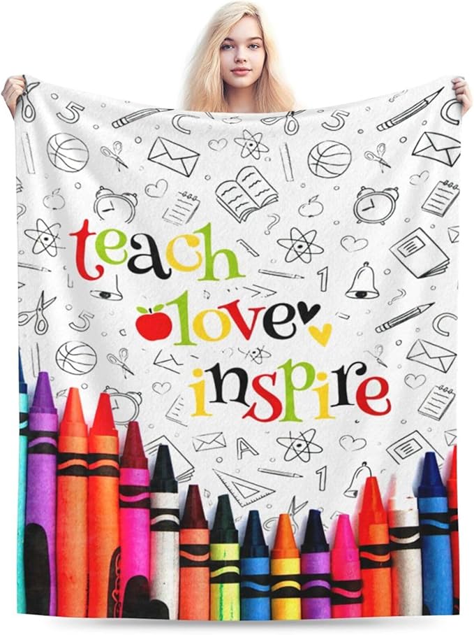 Teacher Blanket Best Teacher Throw Blanket Super Soft Flannel Lightweight Fluffy Plush Cozy Fuzzy Fleece Appreciation Decor Gifts Blanket for Dog Lover Kids Boys Adults Man for Bed Sofa 40"X50"