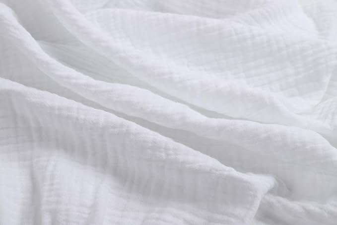 Onacosht Muslin Bassinet Sheets 35" X 20" Compatiable with AMKE 3 in 1 Bassinets, MiClassic, Uiuwoo, Foalom, YADAQE, Milliard and TCBunny Bassinet, 100% Cotton Soft Breathable 2 Pack, White and Grey