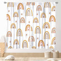 Boho Rainbow Curtains, Kids Girls Baby Cute LovelyRetro Vintage Rainbow Pastel Aesthetic Bohemian Window Curtains for Classroom Bedroom Living Room Nursery Playroom Drapery 2 Panels Set, 55"x63" Inch