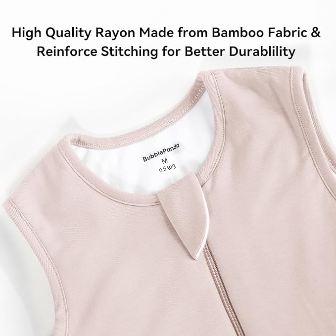 BubblePanda Rayon Made from Bamboo Toddler Sleep Sack with Feet 12-24 Months 0.5 Tog Ultra Soft Toddler Sleeping Sack 1t-2t Baby Sleep Bag Walker Wearable Blanket with Legs 2-Way Zipper Lightweight