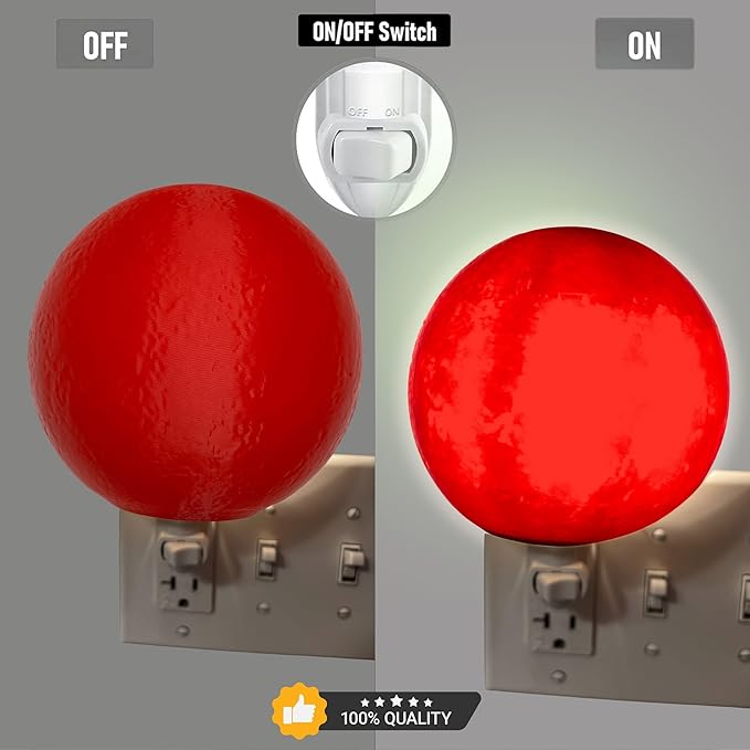 Moon Night Lights | Night Lamp LED Light | 3D Solar System NightLight, Planet Home Décor, Space Nursery, Kids Room, Space Gift, Birthday Gifts, Bedroom Decorations (Sun, 5 Inch)