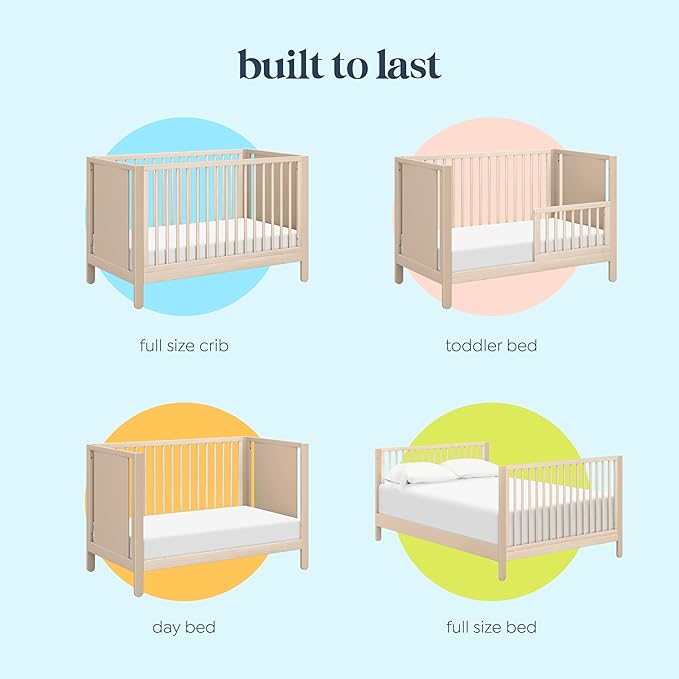 Carter's by DaVinci Marisol 4-in-1 Convertible Crib in Taupe/Washed Natural, GREENGUARD Gold Certified