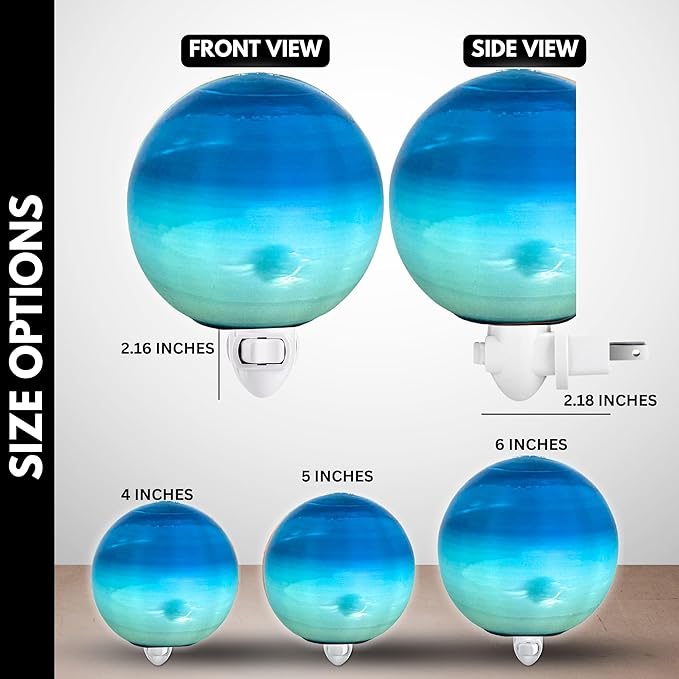 Neptune Night Lights | 4" Neptune Night Lamp LED Light | 3D Solar System NightLight, Planet Home Décor, Space Nursery, Kids Room, Space Gift, Birthday Gifts, Bedroom Decorations