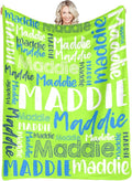Dr.TOUGH Personalized Blankets with Name Customized Baby Blankets for Girls Boys Adults Monogrammed Blankets and Throws Christmas Birthday Mothers Fathers Valentines Day Gift (Light Green,30''×40'')