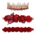 cherrboll 3pcs Baby Girl Headbands Flowers, Super Soft & Stretchy Nylon Floral Hairbands for Newborn Toddler