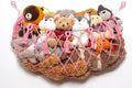 Stuffed Animal Net or Hammock Macrame Toy Diaplay Plush Toy Holder Corner Wall Hanging Net for Stuffed Animal Storage (Pink,49" W)