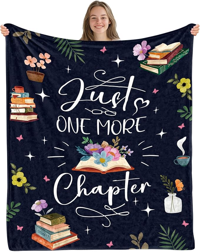 Book Lovers Gifts for Book Lovers Women, Bookish Gift for Readers, Reading Blanket, Books Club/Bookworm/Reading Gift for Women, Literary Gifts Blanket 60"*50"