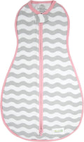 Woombie Original Baby Swaddling Blanket - Soothing, Cotton Baby Swaddle with Zipper - Wearable Newborn Blanket, Mod Waves, 5-13 lbs