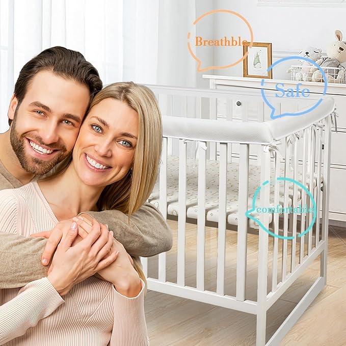 Mesh Sets Toddlers' Bed Rail Bumpers Protecter - Children's Bed Guardrail Padding - Anti-Collision |- Easy InstallEnhanced Safety Mostly Fit (3pc-Gray)
