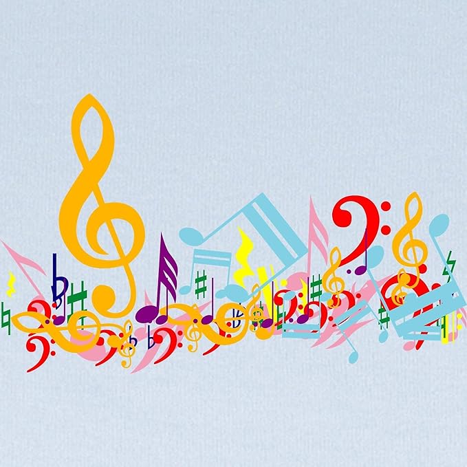 CafePress Colorful Musical Notes Baby Blanket, Super Soft Newborn Swaddle