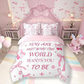 7 Pieces Pink Bowknot Kids Comforter Set Full,Cherry Tropical Fruit Cute Princess Bedding Set,Bow Tie Stars Daisy Floral Romantic（Comforter+Fitted+Flat Sheet+2 Pillowcases+2 Throw Pillow Covers）