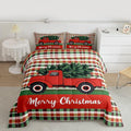 Feelyou Merry Christmas Kids Comforter Set Twin Size Christmas Tree Bedding Set Snowflake Duvet Quilt for Kids Boys Girls Bedroom Winter Decor Microfiber Ultra Soft Breathable