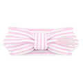 Creative Knitwear SMU Mustangs Infant Girls Pink/White Striped Hair Knot Headband Embroidered Logo - Size Newborn - 4T