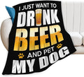 Tijuboni Beer Throw Blanket Beer Gifts for Men Women Adults Soft Flannel Fleece Blanket for Couch Sofa Bed Home Decor 40"x50"