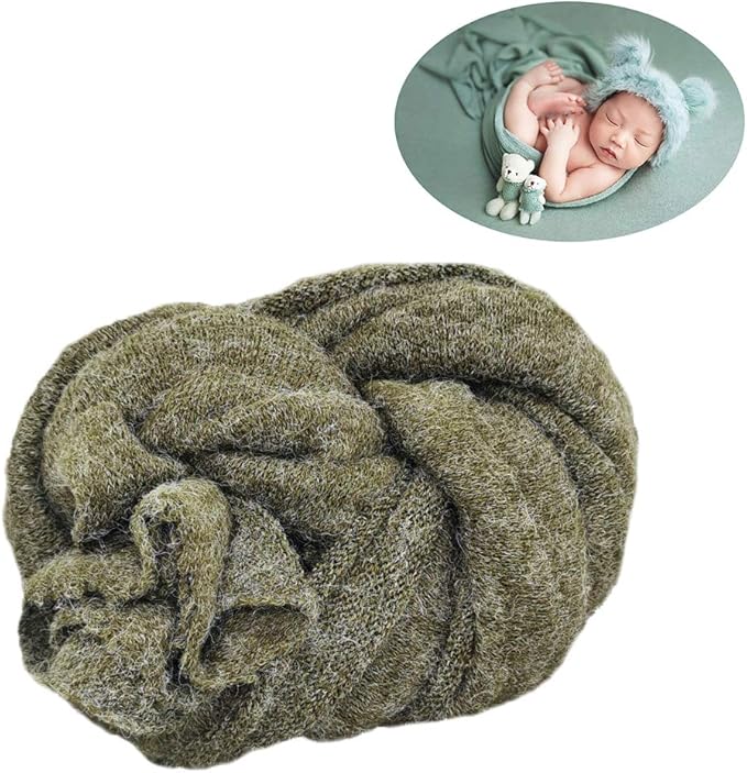 Newborn Photography Stretch Wrap Baby Photo Knitted Blanket Photo Shoot Props Swaddle for Boys Girls