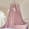 Bed Canopy for Kids, Girls Bed Curtain Bed Room Decor Hanging House Castle Reading Nook Dreamy Canopy(Brown Pink)
