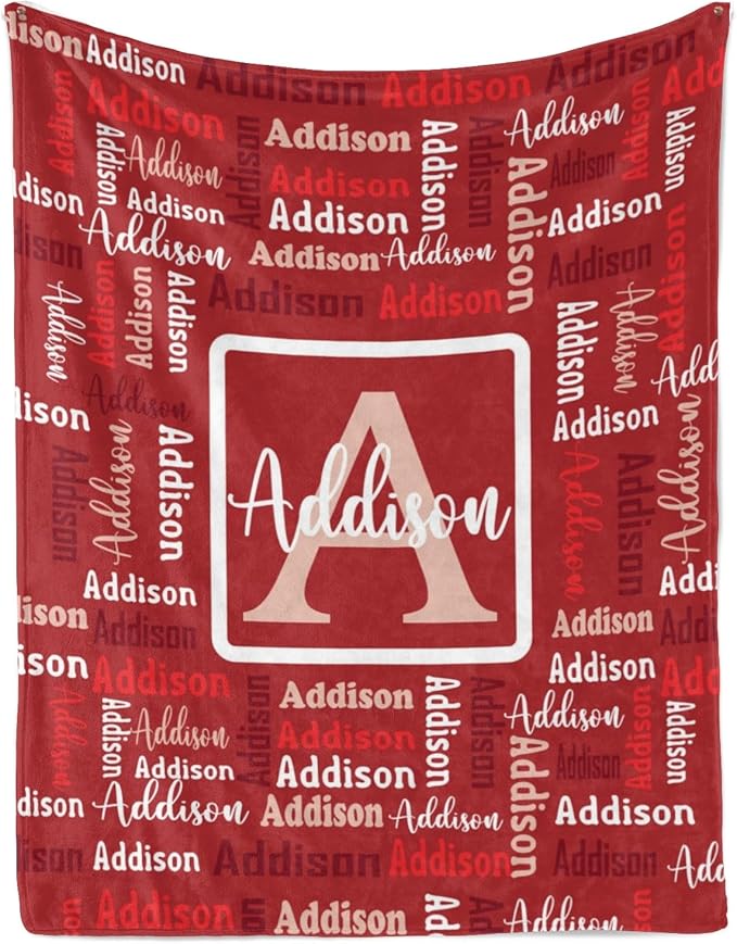 Dr.TOUGH Name Blanket Personalized Blanket for Adult Kids Flannel Customized Personalized Blankets and Throws