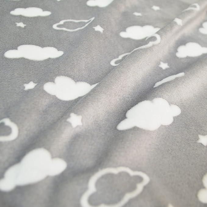 American Baby Company Heavenly Soft Chenille Sherpa Security Blanket, Gray, 14" X 14", Warm and Cozy for Boys and Girls