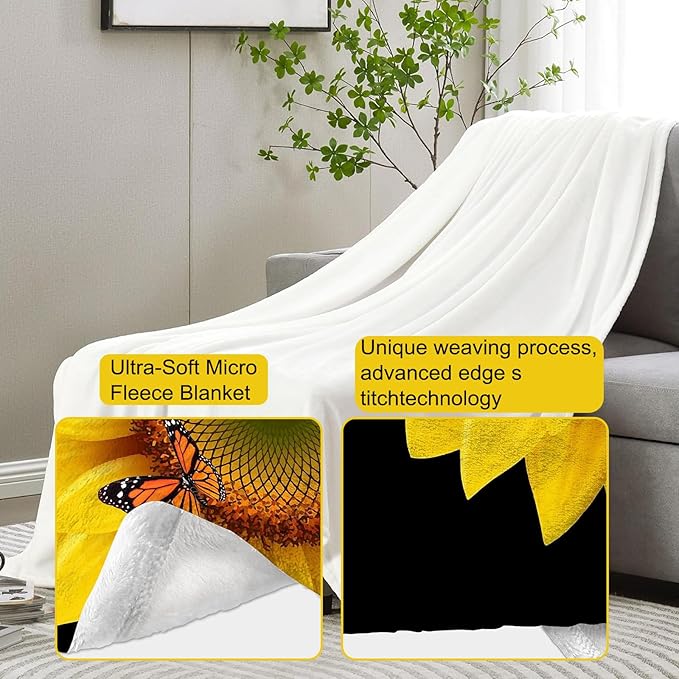 Palm Tree Blanket Gifts for Women Girls Adults Kids Soft Warm Lightweight Cozy Tropical Sunset Beach Ocean Throw Blankets for Bed Sofa Couch Living Room Decor 80x60in