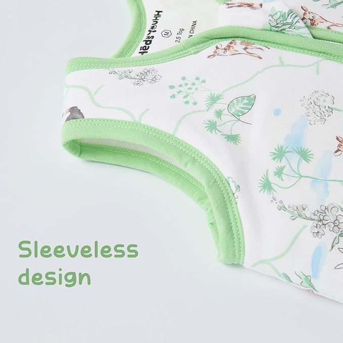 Baby Sleeping Bag 2.5 TOG Cotton Winter Sleep Sack for Newborn babies, Unisex Baby Wearable Blanket with Animal Patterns, Panda, M