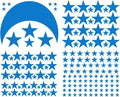 Moon and Stars Wall Decal Vinyl Sticker for Kids Boy Girls Baby Room Decoration Good Night Nursery Wall Decor Home House Bedroom Design YMX16 (Medium Blue)
