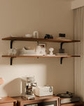 12x60Inch Rustic Walnut Wood Floating Shelves 2-Pack - Farmhouse Brown Wall Shelves with 100 lbs Capacity, Easy Installation for Living Room, Kitchen, Bathroom