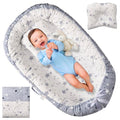 Totsi Baby Lounger with Pillow & Blanket | Ultra-Soft Baby Nest | Machine Washable Infant Lounger 0-24 Months | Adjustable Infant Nest for Travel | Baby Nest for Newborn