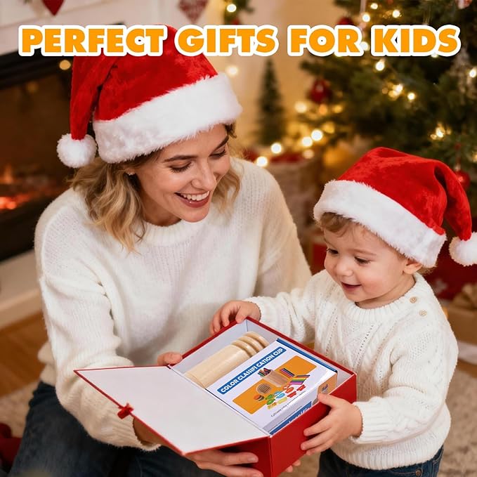 Wooden Montessori Toys for 1, 2,3 Year Old: 3 in 1 Fine Motor Skills Juguetes, Learning Color Matching Sorting Sensory - for Toddlers 15,18,24 Month