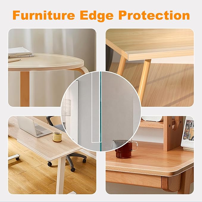 2.6 in x 9.84 FT,Clear Soft Corner Protectors for Furniture Strip,Sharp Edge & Table Bumper,Window Edge,Wall Protector, Soft Corner Guards Safe for Proof,Table Corner Protectors in Family