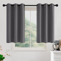 NICETOWN Grey Light Blocking Curtains 45 Inches Long 2 Panels for Living Room, Bedroom, Office Thermal Insulated Blackout Drapes Solid Grommet Noise Reducing Window Curtains, W40