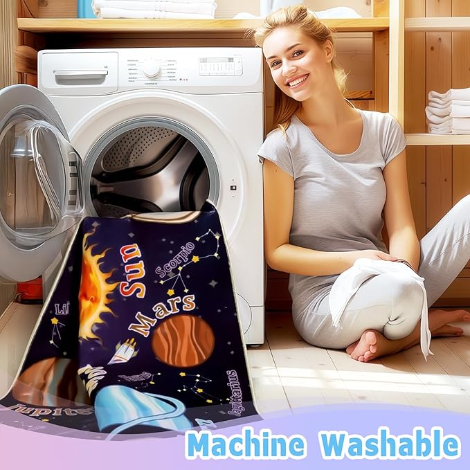 Kids Rugs for Playroom, 3x4 Feet Educational Rug for Learn The ABC Alphabet, Soft Machine Washable Non-Slip Cute Space Galaxy Carpet for Classroom Toddler Nursery Kids Room Decor Mat