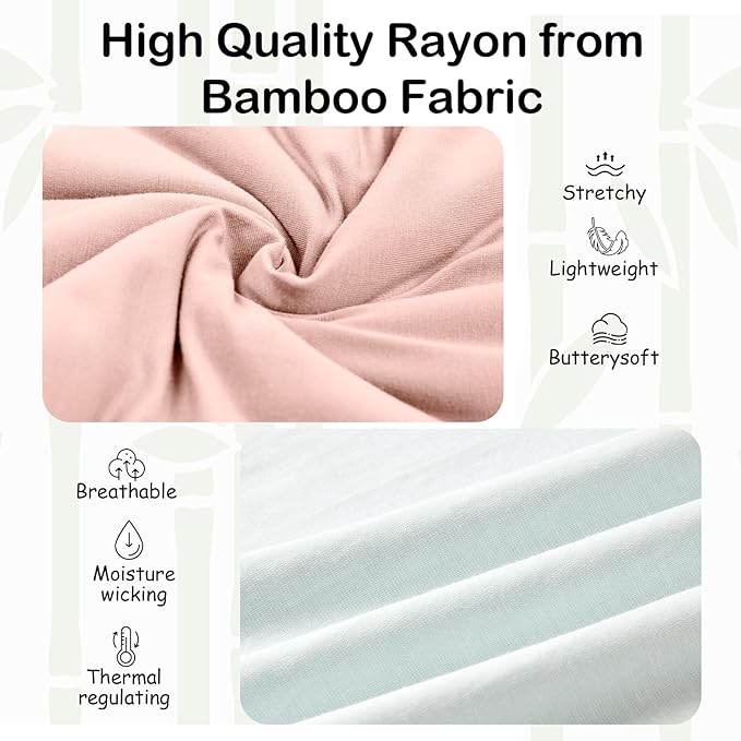 Supersoft Rayon Made from Bamboo Sleep Sack 18-24 Months 0.5 Tog Lightweight Toddler Sleep Sack 2t Baby Wearable Blanket with 2-Way Zipper Summer Unisex Sleeping Bag for Babies - Pink