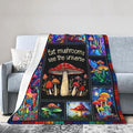 Mushroom Blanket Mushroom Decor Throw Blanket Super Soft Flannel Lightweight Fluffy Plush Fuzzy Fleece Forest Blanket Gifts for Girl Baby Woman Boys Kids Adults Man for Bed Sofa 60"X80"