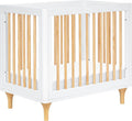 Babyletto Lolly 4-in-1 Mini Crib Convertible to Mini Wooden Toddler Bed, Daybed & Twin-Size Bed - GREENGUARD Gold Certified - Made of 100% Solid Wood - Includes Toddler Conversion Kit - Washed Natural