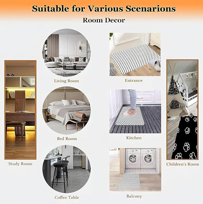 Kids Educational Oval Rug, 5x7ft, ABC Alphabet Learning Play Mat, Cute Colorful Flowers Plants Designs Rugs, Non-Slip Washable Carpet for Bedside Boys Girls Teens Room Nursery Decor Floor Mat