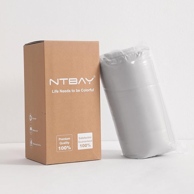 NTBAY Cooling Throw Blanket, 50x60 Inches - Japanese Double-Sided Cool Fabric with Q-Max 0.43, Soft Summer Couch Blanket for Adults, Kids and Pets, Light Grey