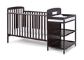 Suite Bebe Ramsey 3 in 1 Convertible Baby Crib and Changer in an Espresso Finish